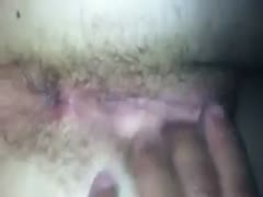 Playing with my white women's backdoor and dirty old fur pie